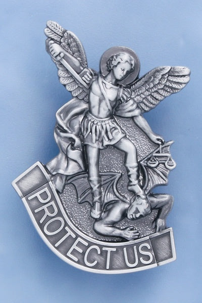St. Michael the Archangel " Protect Us " Visor Clip