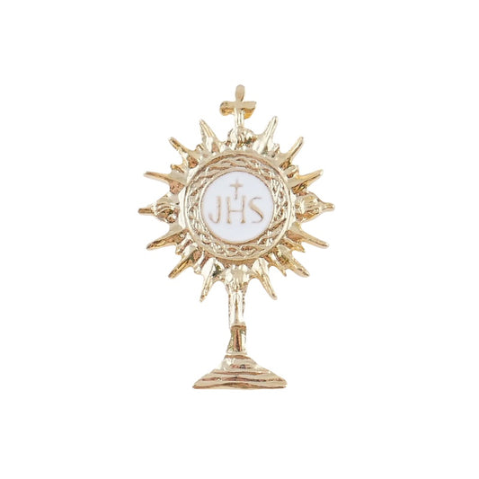 Sunburst Monstrance Lapel Pin