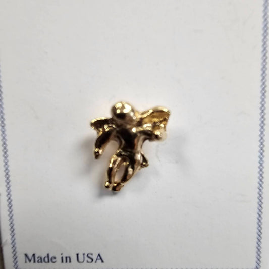 Gold-tone Small Angel Lapel Pin