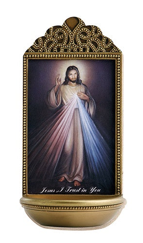 Divine Mercy - 6" Holy Water Font