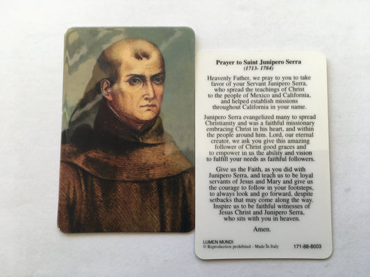 St. Junipero Serra - Holy Card - LM