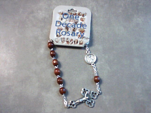 Brown Wood Decade Rosary