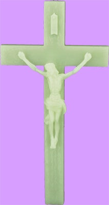 Wood Grained Cross 8 inch - Luminous