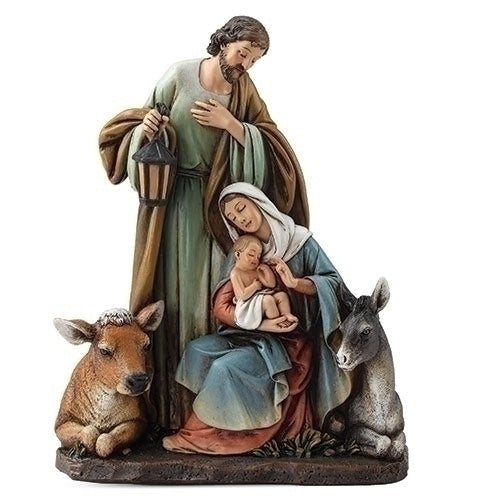 Holy Family Statue with Animals