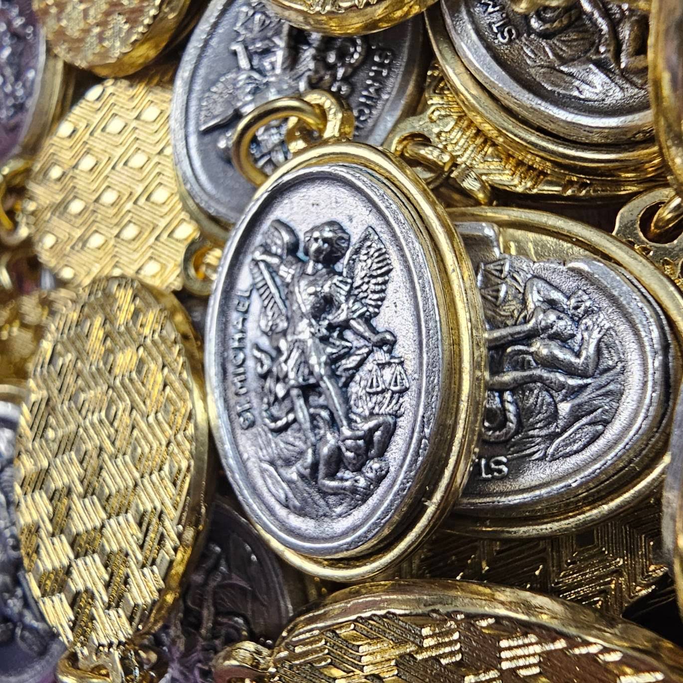 St. Michael Medal Two-tone Medal - 1"