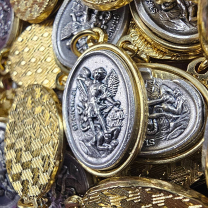 St. Michael Medal Two-tone Medal - 1"