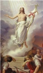 Risen Christ holy card - The Resurrection - blank on back