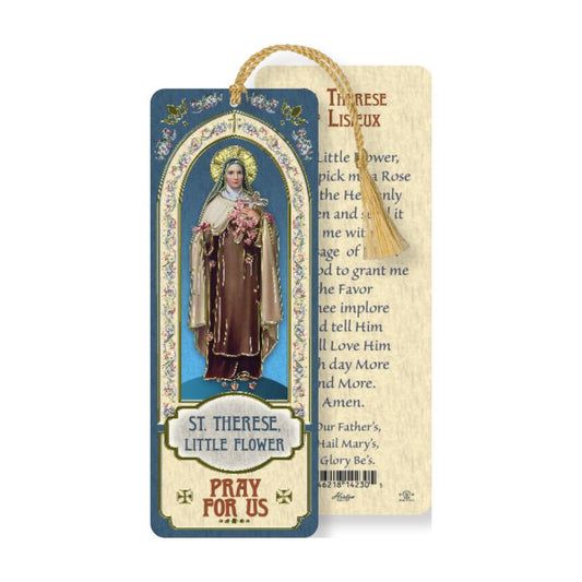 St. Therese Laminated Bookmark with Tassel