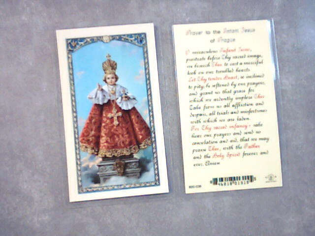 Prayer to the Infant Jesus of Prague Holy Card