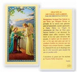 Oracion al Arcangel San Gabriel para recibir Buenas Noticias - St. Gabriel the Archangel holy card in Spanish