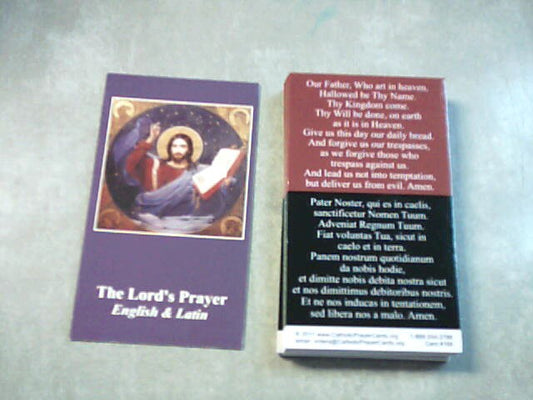 The Lord's Prayer in English & Latin