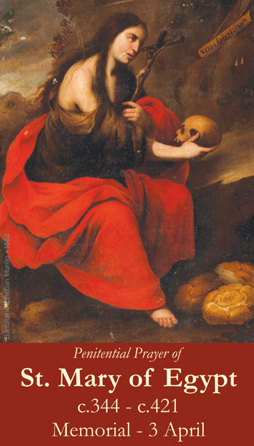 Penitential Prayer of St. Mary of Egypt Holy Card
