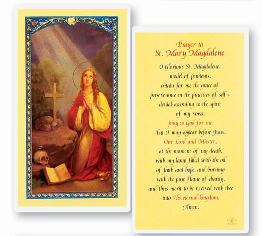 Prayer to St. Mary Magdalene Holy Card