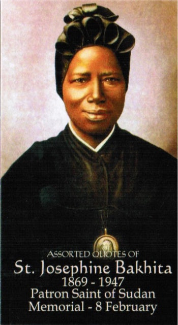 St. Josephine Bakhita Holy Card - Patron Saint Of Sudan