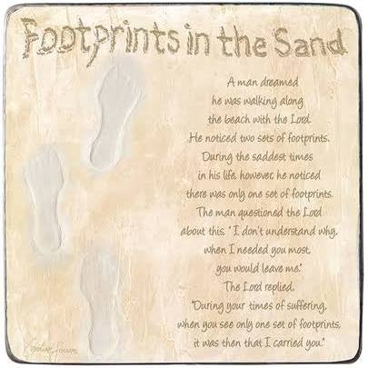 Footprints in the sand - Plaque