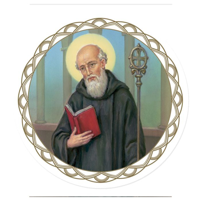 3" Saint Benedict Auto Window Sticker