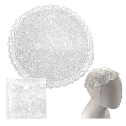 White Mantilla Lace Chapel Veil