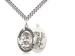 St. Michael the Archangel Sterling Silver Oval Medal