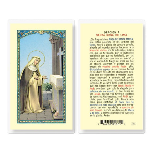 Santa Rosa de Lima Holy Card