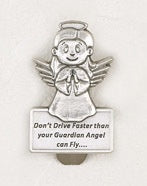 Visor Clip - Don't drive faster than your Guardian Angel can fly