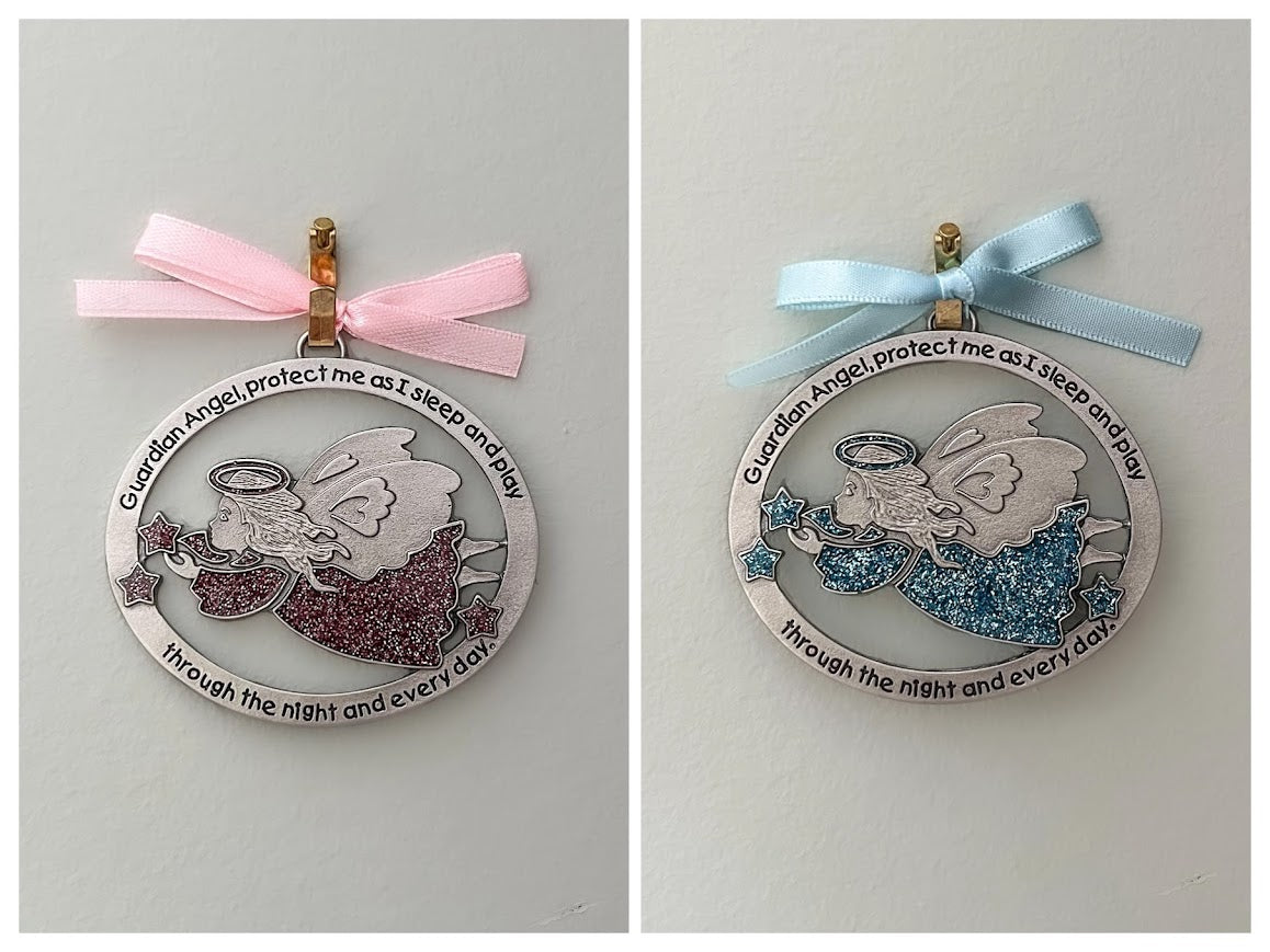 Guardian Angel Crib Medal (Blue or Pink)