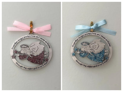 Guardian Angel Crib Medal (Blue or Pink)