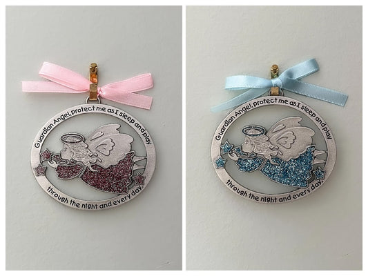 Guardian Angel Crib Medal (Blue or Pink)