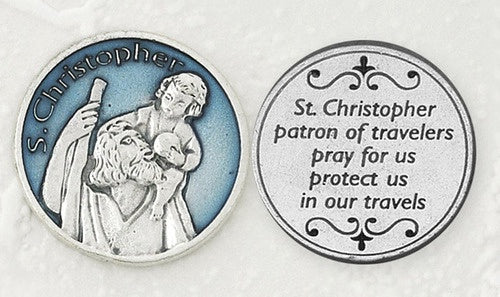 St. Christopher pocket token in color