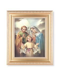 Holy Family Print in Satin Gold Frame