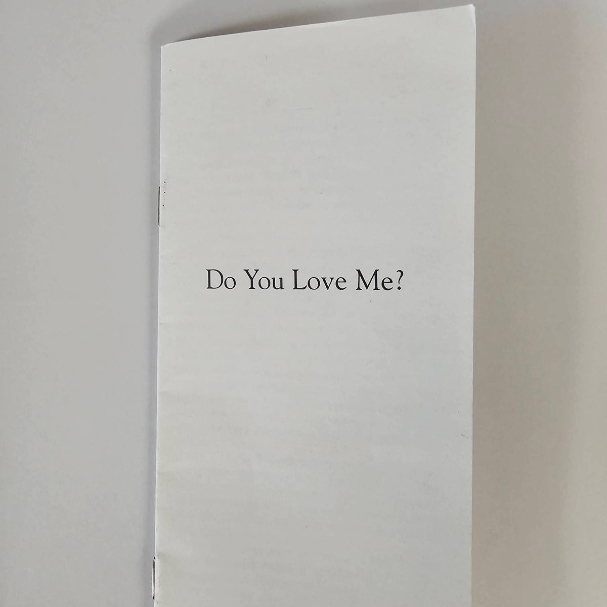 Do You Love Me? Pamphlet