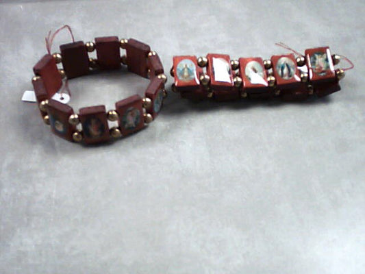 Saints wood bracelet