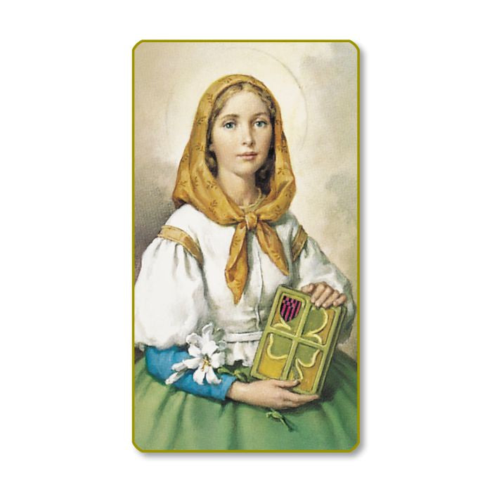 St. Dymphna Holy Card - Blank Back