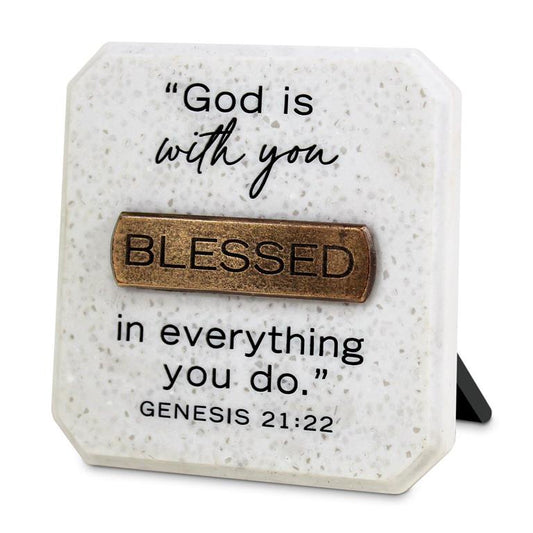 " God Is With You, In Everything You Do " Tabletop Plaque