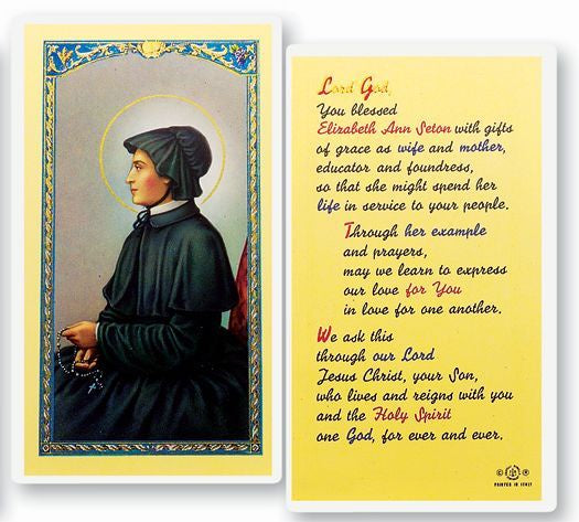 St. Elizabeth Ann Seton Holy Card