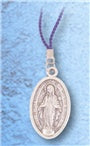 2" Miraculous Medal on a Blue Cord