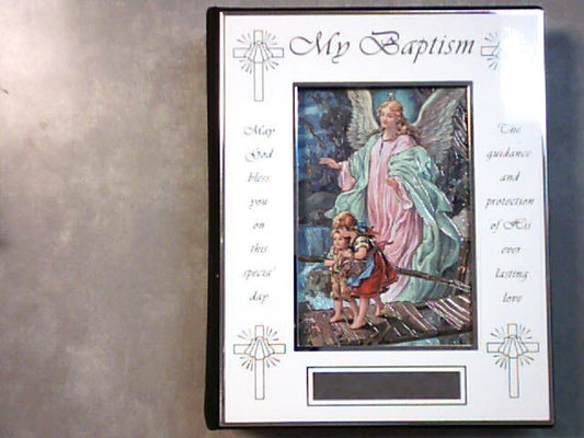 My Baptism Photo Album with Guardian Angel - Engravable