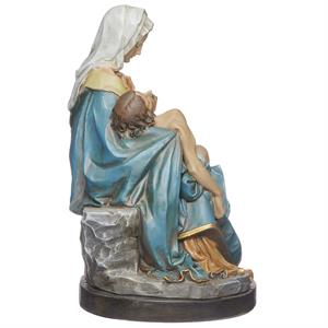 Fully Colored Pieta Figure, Renaissance Collection - 9"
