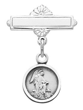 Guardian Angel, Sterling Silver - Baby Pin