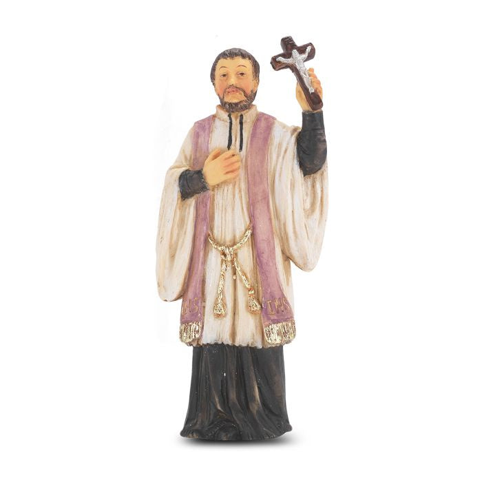 St. Francis Xavier Statue with Holy Card