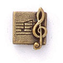 Musical Note Pin - Gold Tone