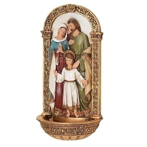 Holy Family Water Font Renaissance Collection - 7.75"