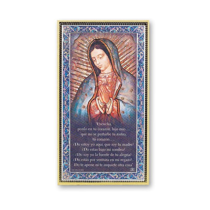 Our Lady of Guadalupe Plaque with Prayer in Spanish