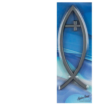 Auto Emblem Fish (Ichthus) with Cross