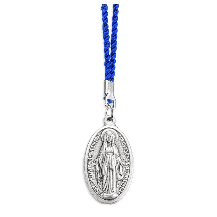 Miraculous Medal on Blue Cord