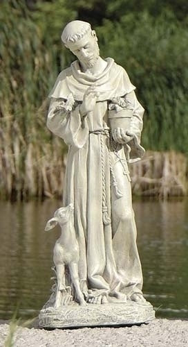 St. Francis with Fawn Statue - 18"