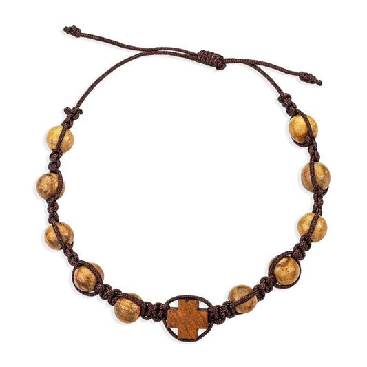 Olive Wood Rosary Bracelet