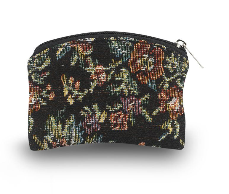 Rosary pouch in flower tapestry