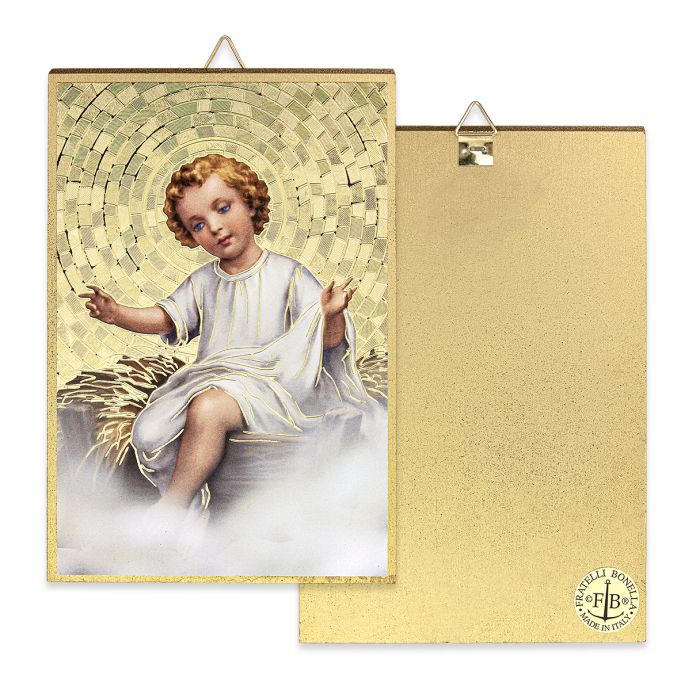4 x 6" Baby Jesus Gold Foil Mosaic Plaque