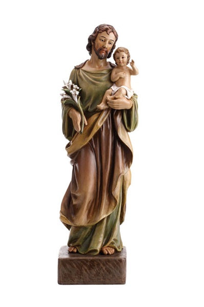 St. Joseph And Child, Val Gardena - 22" Statue