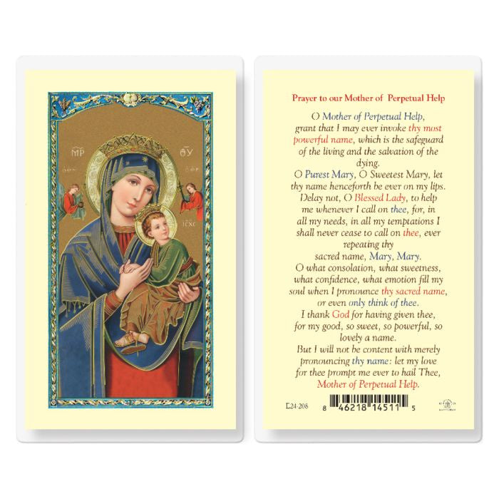 Prayer to Our Mother of Perpetual Help Holy Card